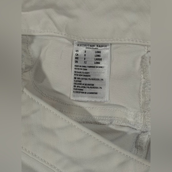 American Eagle White Skinny Jeans – Women’s Size 8 Long - Picture 5 of 12